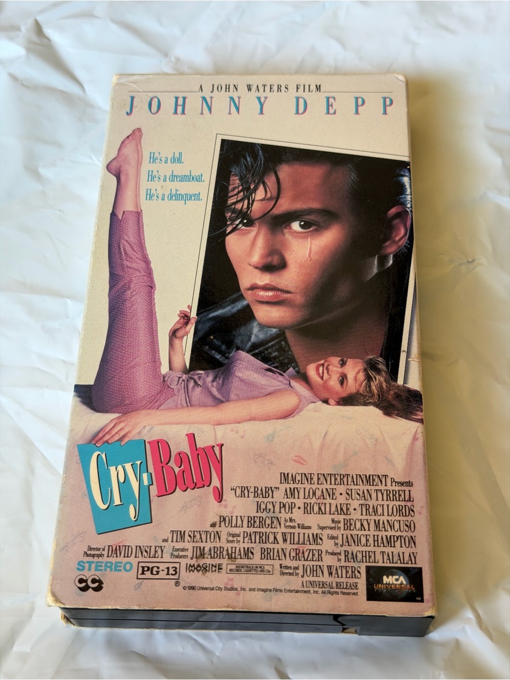 Cry-Baby VHS 1990 Johnny Depp John Waters MCA Home Video Cult Classic